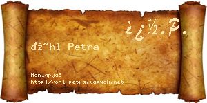 Öhl Petra névjegykártya