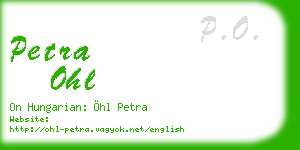 petra ohl business card